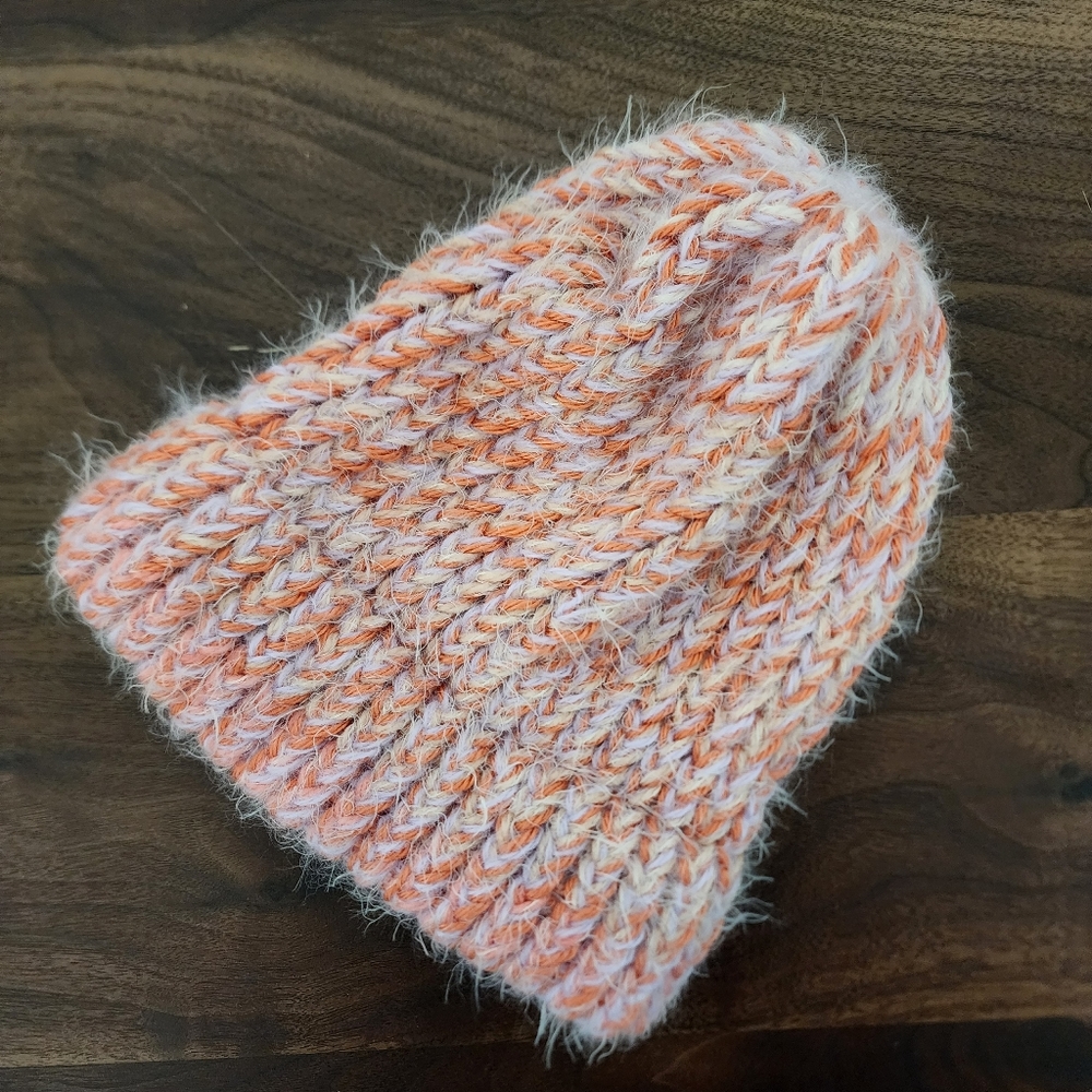 Cozy Creamsicle Coral Soft Knit Beanie